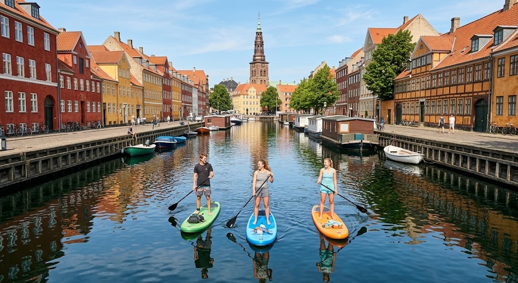 Stand Up Paddling at Kalvebod Bølge Copenhagen